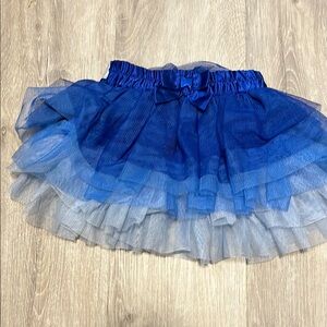 4/$30 Place Blue and Gray Tulle Skirt with Bow 18M